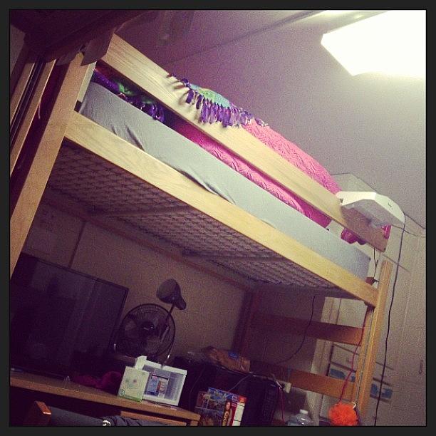 Bed Photograph - #dorm #life #dormlife #room #bed #tv by Shannon Wyman