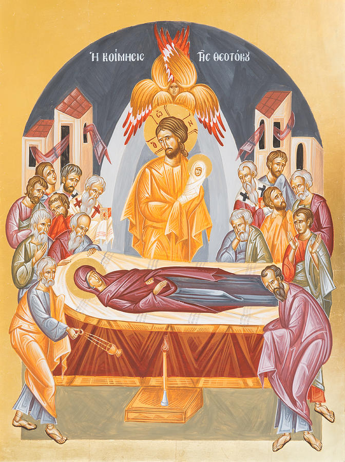 Dormition of the Theotokos Painting by Julia Bridget Hayes - Pixels