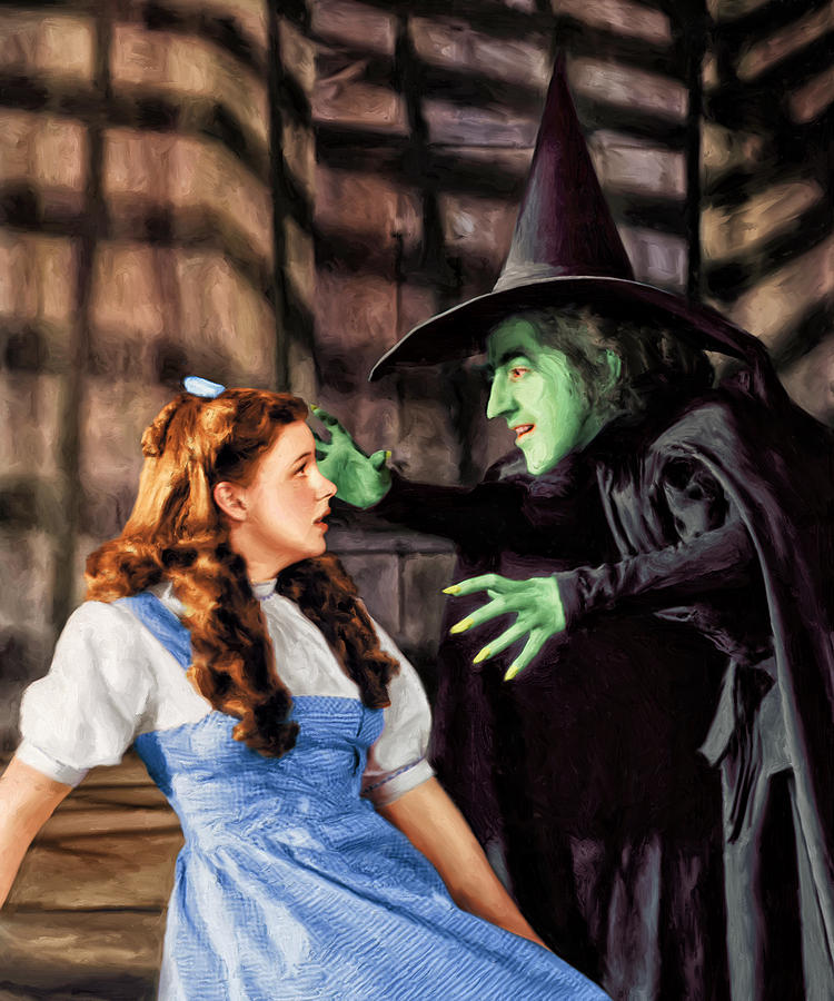 Judy Garland Painting - Dorothy and the Wicked Witch by Dominic Piperata