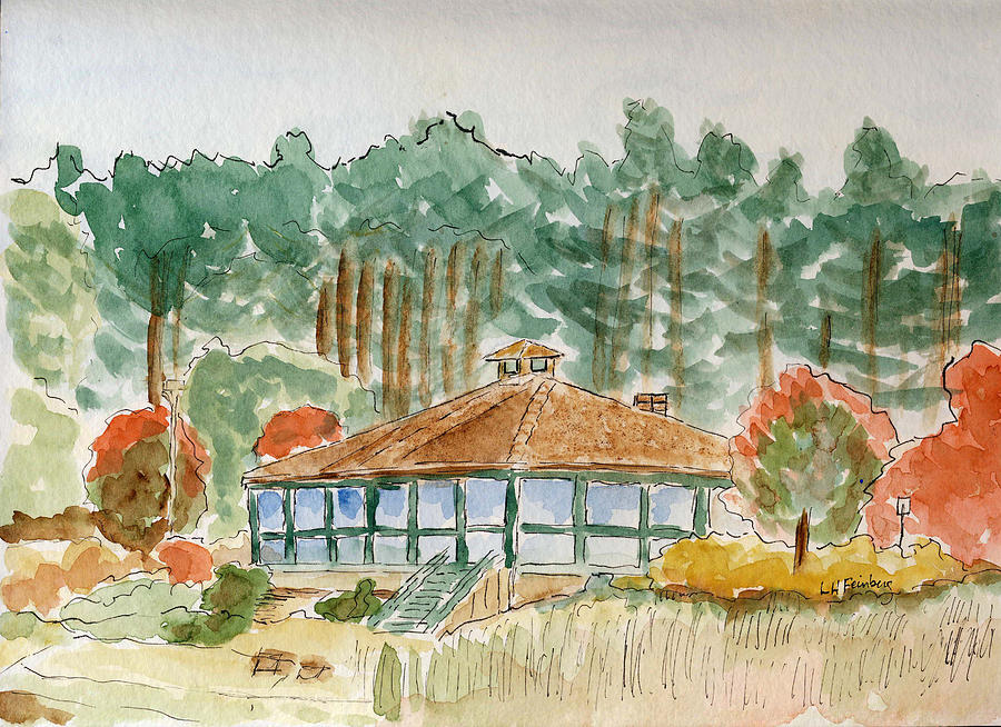 Dorrs Pondhouse Painting by Linda Feinberg