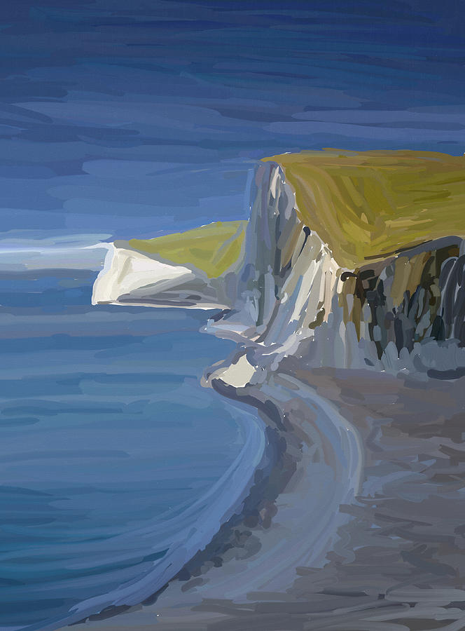 Landscape Painting - Dorset Cliffs by Eliza Donovan