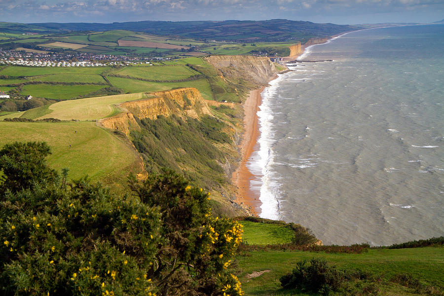 Dorset coast West Bay and Chesil beach England UK Photograph by ...