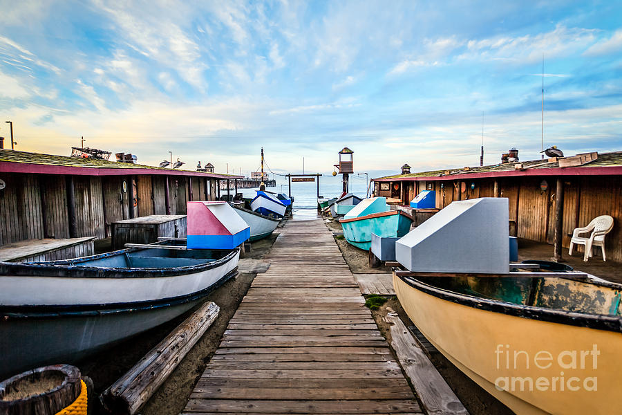 Newport Beach Photograph - Dory Fishing Fleet Newport Beach California by Paul Velgos