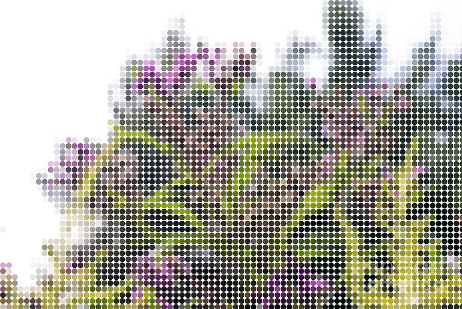 Abstract Photograph - Dot Purple Flower 2 by Pittsburgh Photo Company