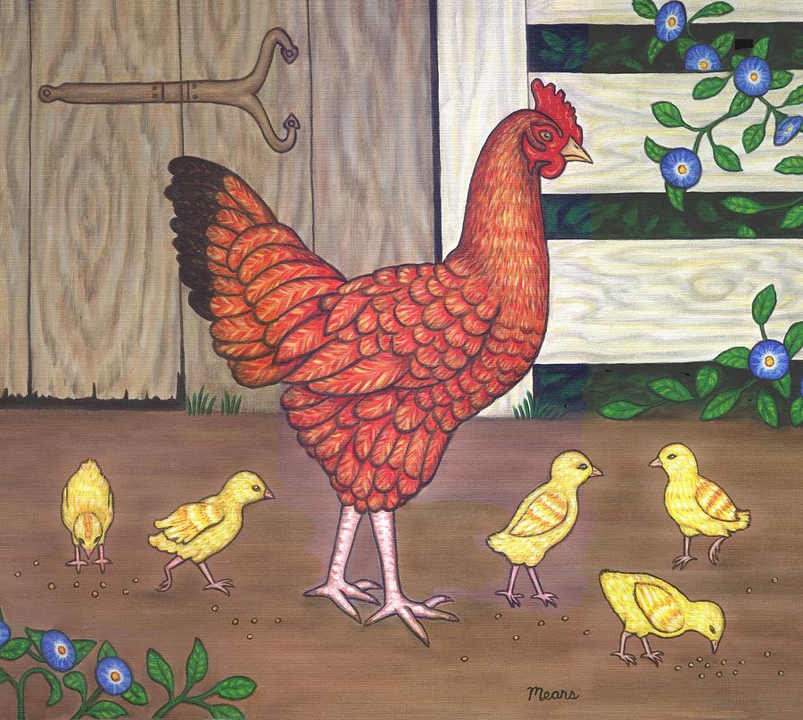 Chicken Painting - Dottie the Chicken by Linda Mears