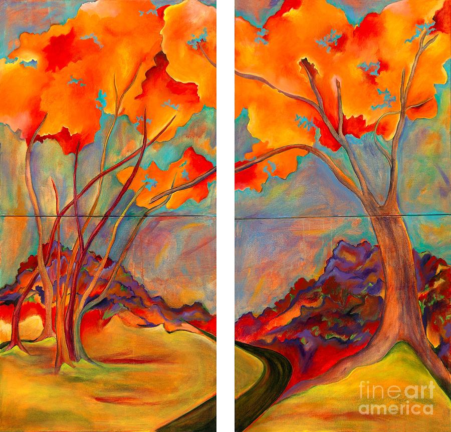 Double Arbor Painting by Elizabeth Fontaine-Barr