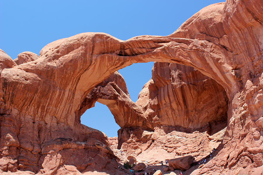 Double Arch Arches National Park Photograph by Mary Bedy
