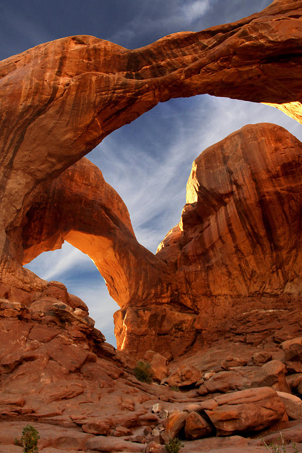 Double Arch - Utah Photograph by Mike McGlothlen Double Arch - Utah Photograph by Mike McGlothlen