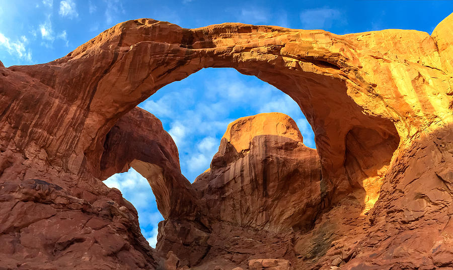 Double Arches Panoramic Photograph by Jonathan Nguyen