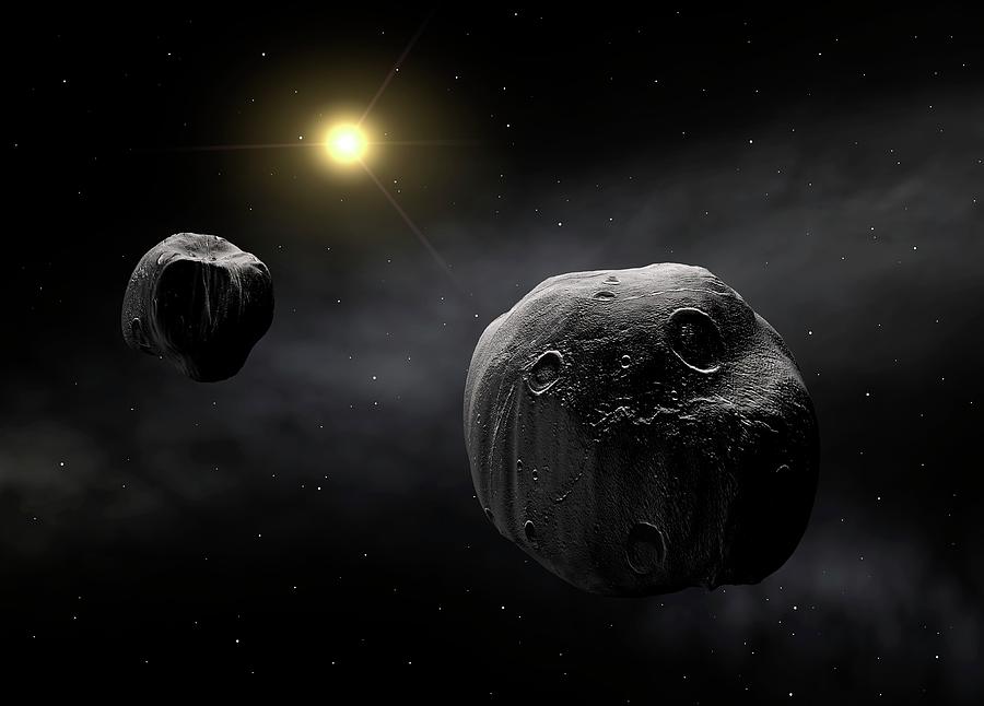 Double Asteroid Antiope Photograph by European Southern Observatory/science Photo Library