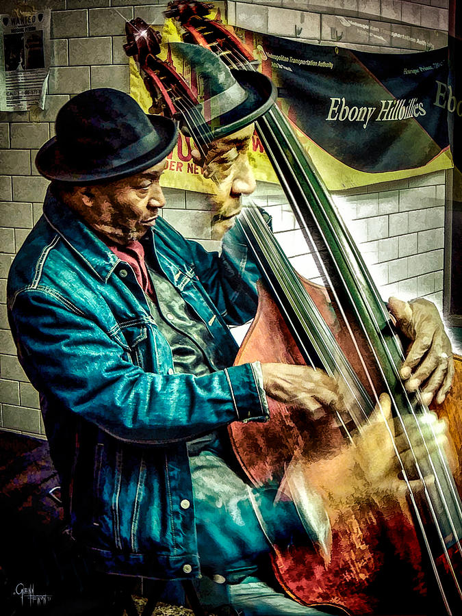 Double Bass. Man Photograph by Glenn Feron