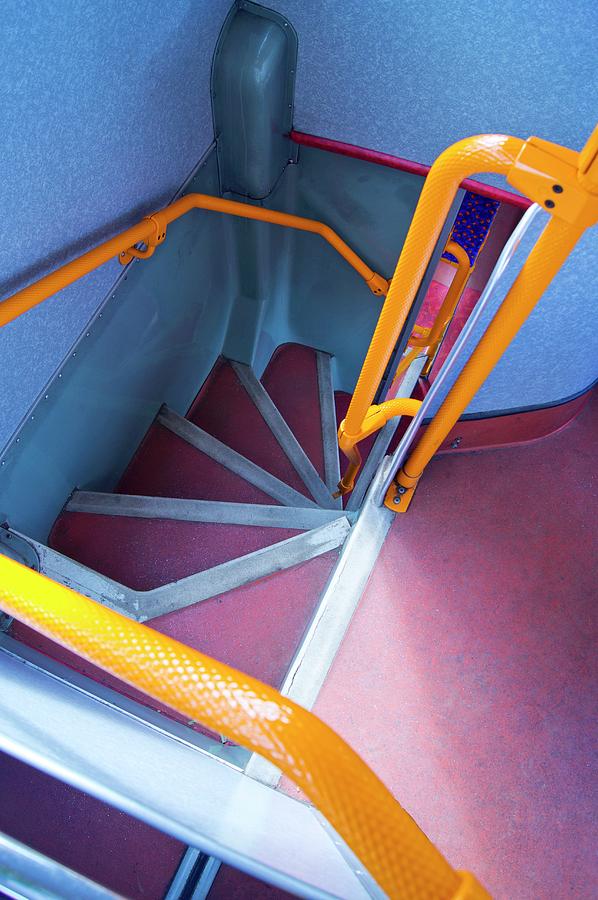 Double-decker Bus Stairs. Photograph by Mark Williamson