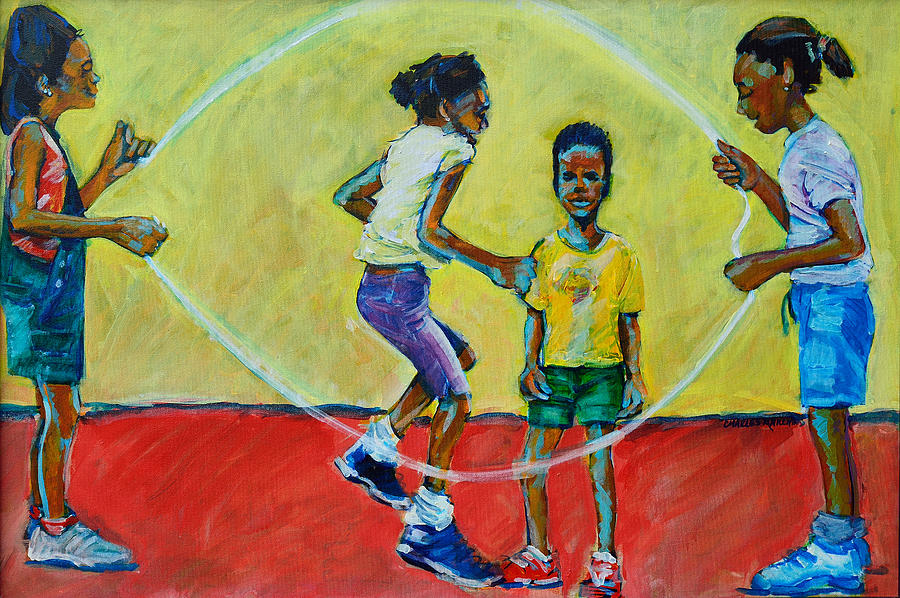 Play Painting - Double Dutch by Charles M Williams Play Painting - Double Dutch by Charles M Williams
