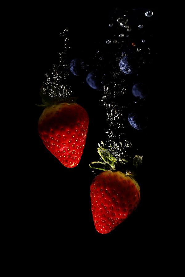 Strawberry Photograph - Double Fruit by John Fotheringham
