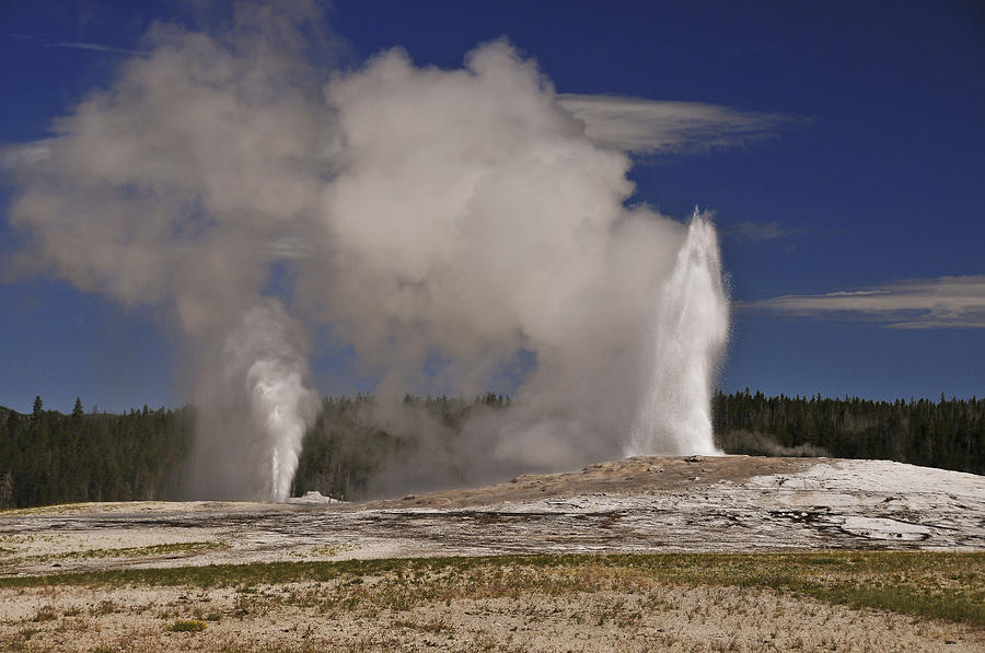 Double Geyser Photograph by Lee Kirchhevel