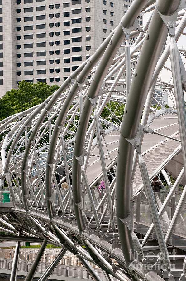 Double Helix Bridge 01 Photograph by Rick Piper Photography