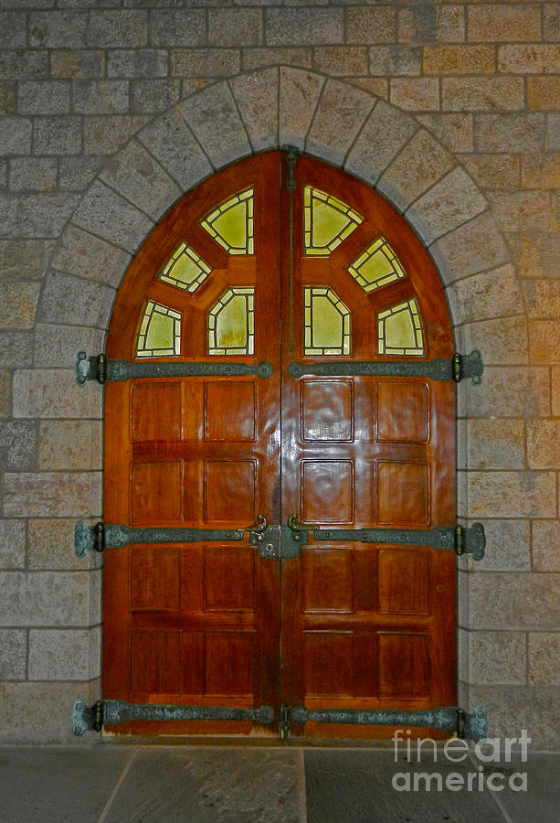 Double Leaf Cathedral Door Photograph by Val Miller