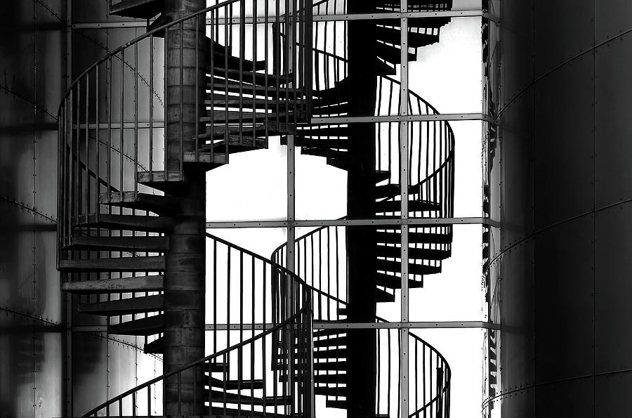 Stairs Photograph - Double Mix by Hans-wolfgang Hawerkamp Stairs Photograph - Double Mix by Hans-wolfgang Hawerkamp