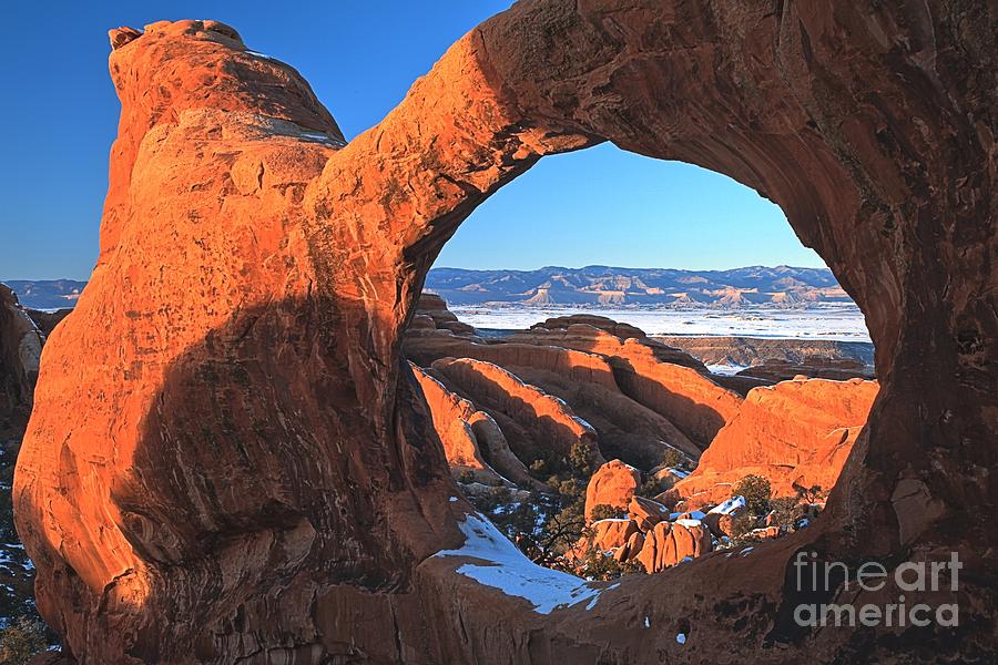 Double O Arch Sunset Photograph by Adam Jewell