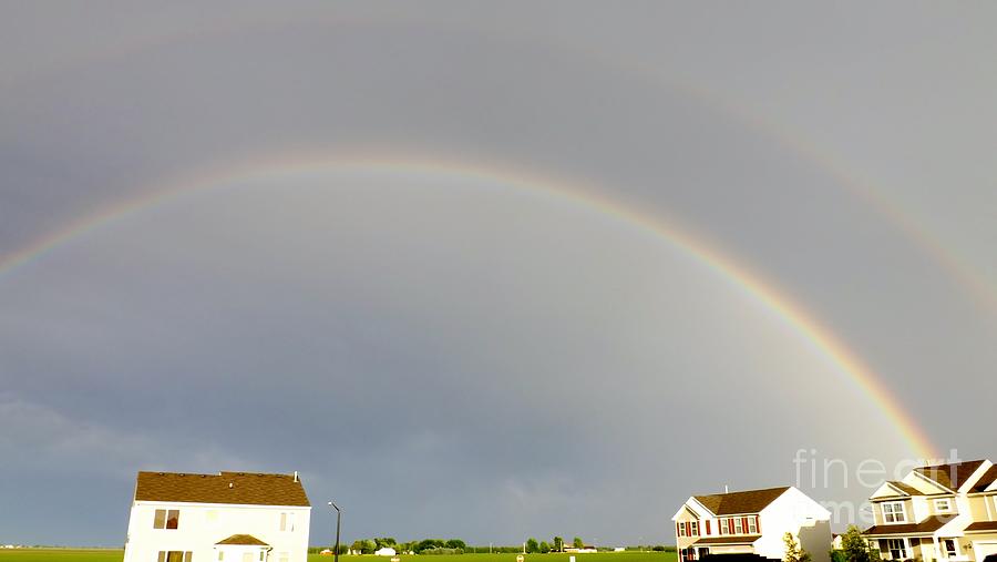 Double Rainbow Photograph - Double Rainbow by Brigitte Emme
