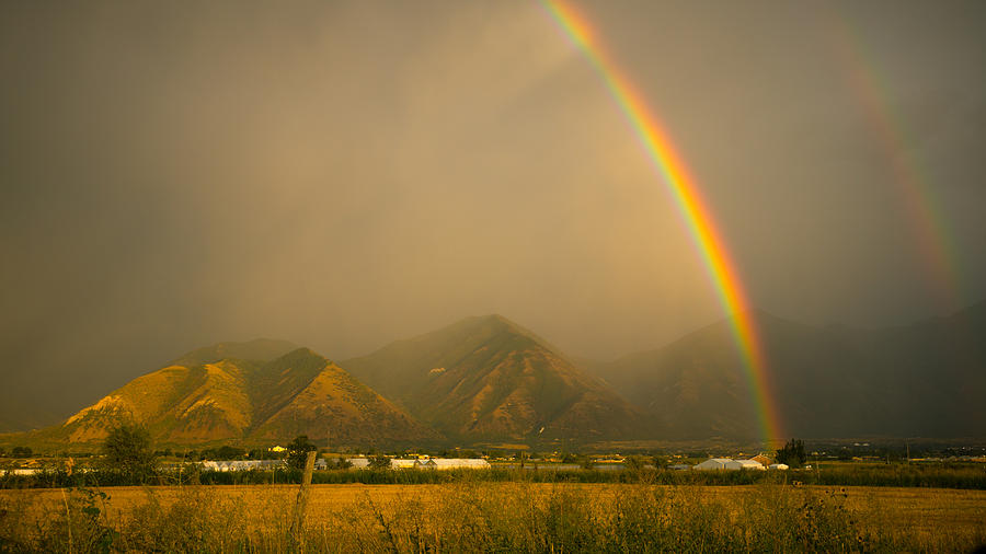 Double Rainbow Harvest Photograph