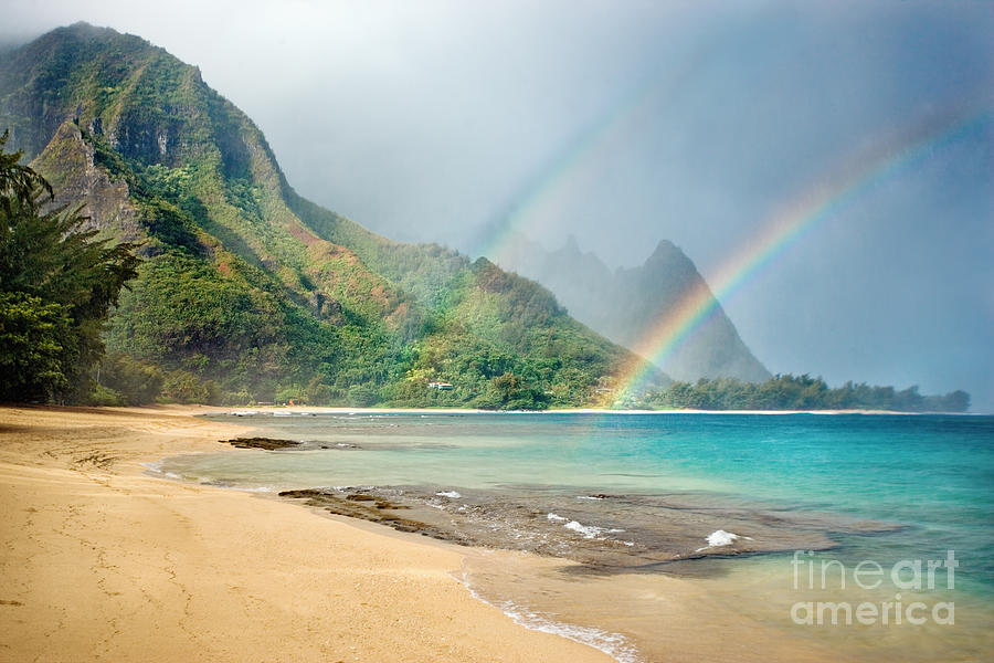 Double Rainbow Kauai Photograph by M Swiet Productions