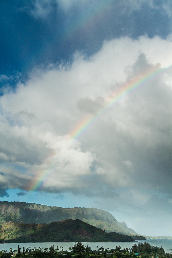 Double Rainbow Over Hanalei Bay Photograph by Roger Mullenhour