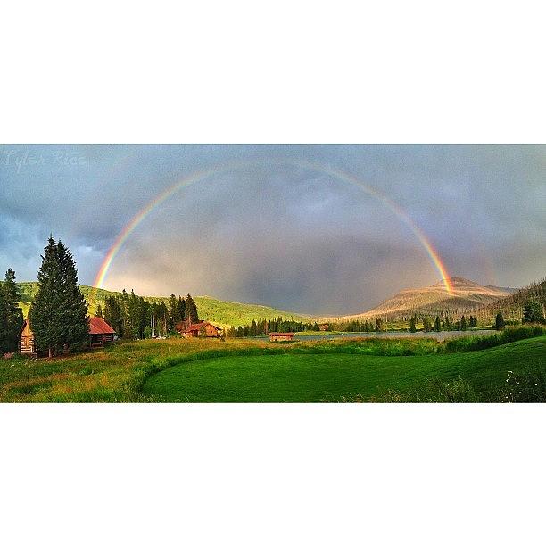 Double Rainbow Over Rainbow Lake • Photograph by Tyler Rice