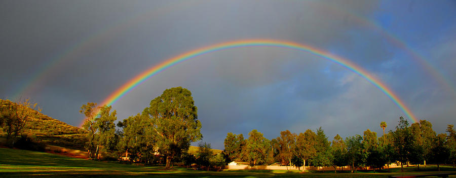 Double Rainbow Panorama Photograph by Lynn Bauer