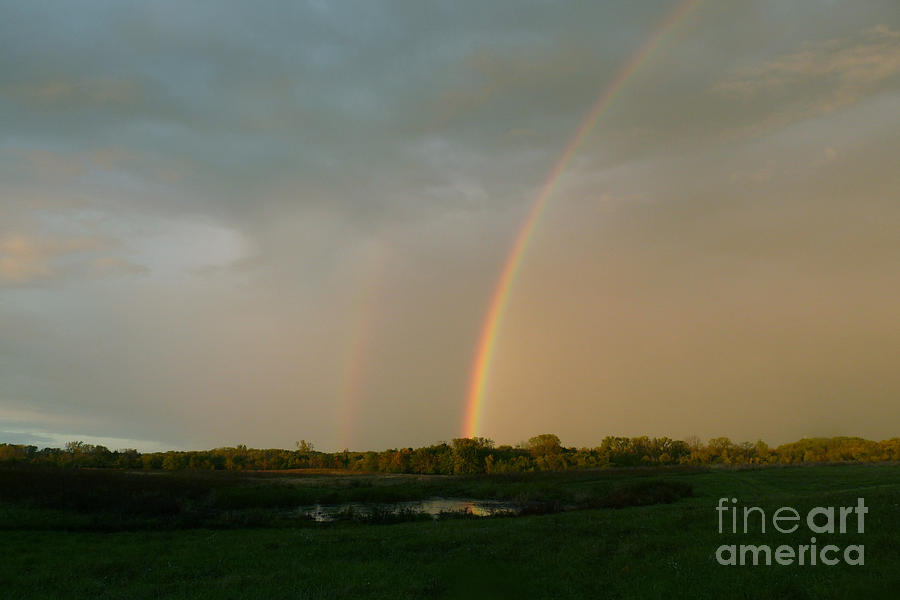 Double Rainbow Reflection Photograph by Deborah Smolinske