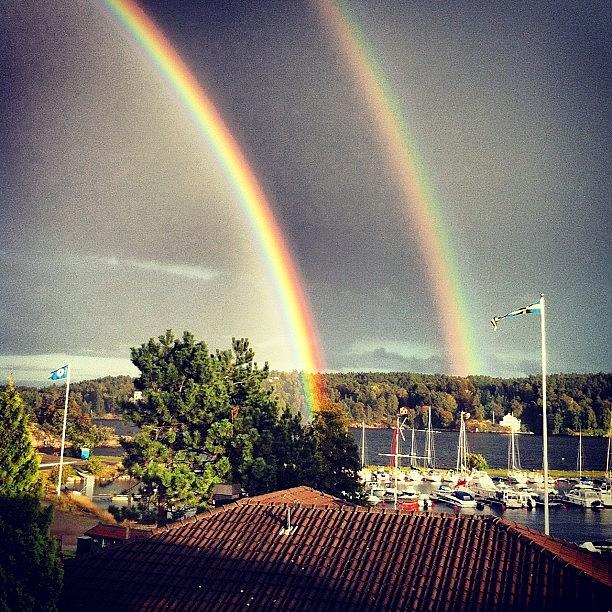 Nature Photograph - Double Rainbow by Zach Roberts