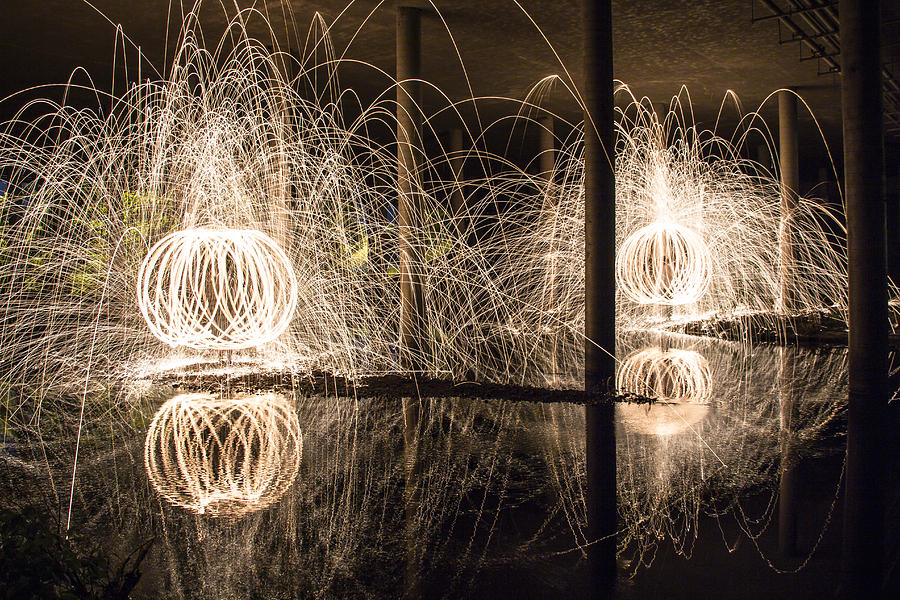 Double Steel Wool Sphere Photograph by Lee Harland