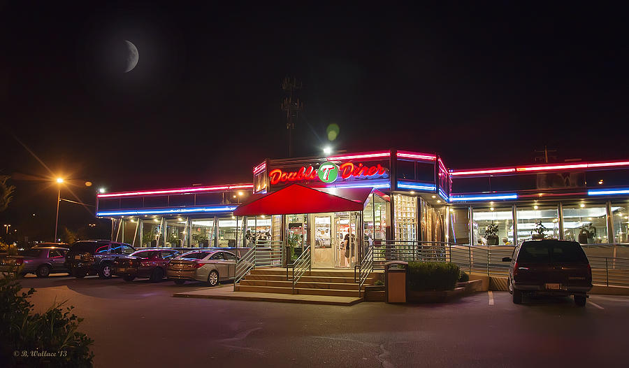 Double T Diner At Night Photograph by Brian Wallace