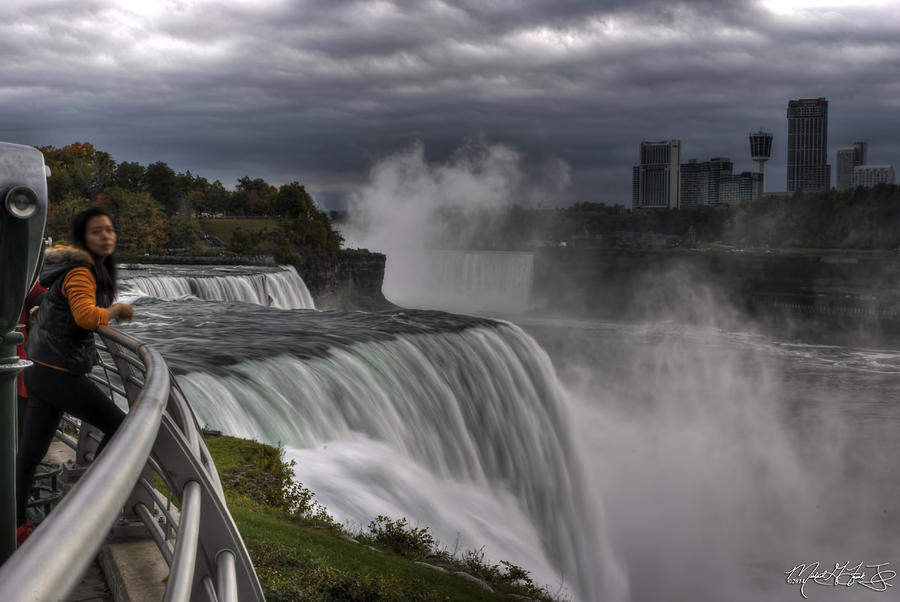 Waterfall Photograph - Double Take at Niagara Falls NY by Michael Frank Jr