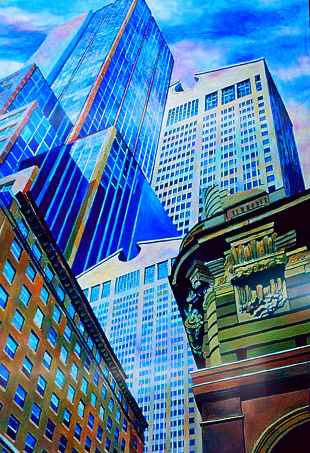 Double Vision NYC Painting by Nancy Wait