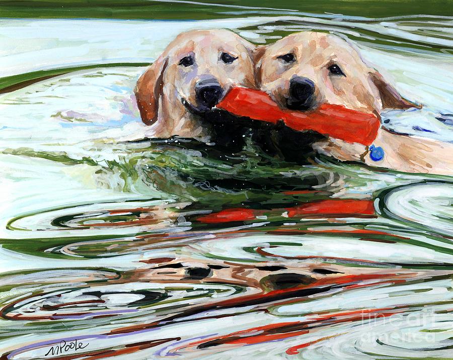 Dog Painting - Doublemint by Molly Poole