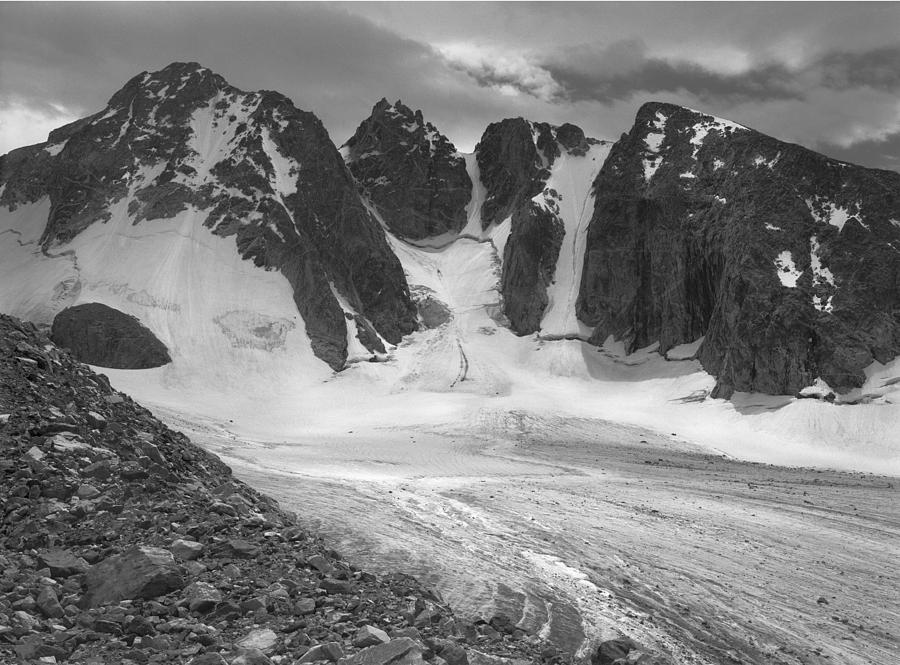 509431-BW-Dinwoody Glacier, Wind Rivers Photograph by Ed  Cooper Photography