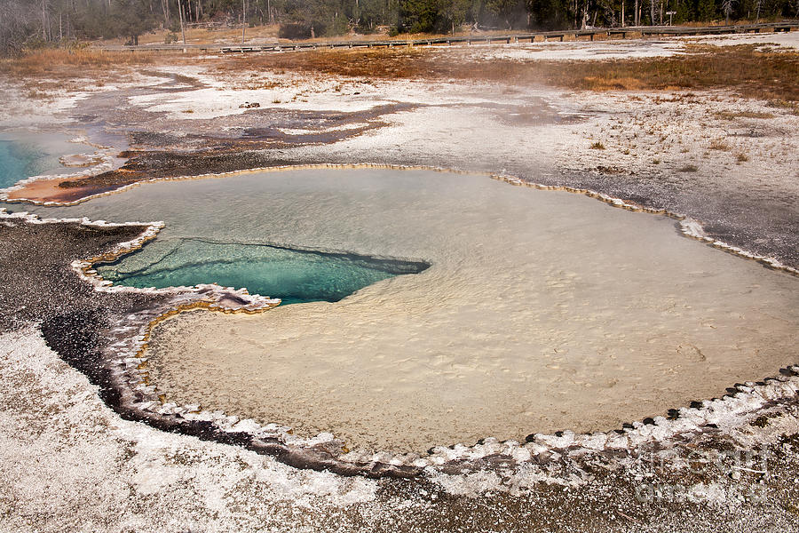 Doublet Pool in Upper Geyser Basin in Yellowstone National Park Photograph by Fred Stearns