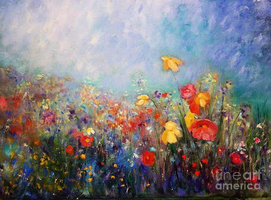 Flower Painting - Douces Reveries by Aline Halle-Gilbert