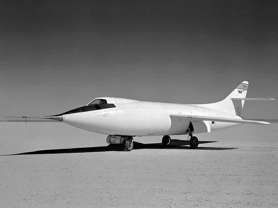 Black And White Photograph - Douglas D-558-2 Skyrocket Test Plane by Nasa