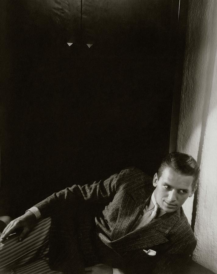Douglas Fairbanks Jr Lying Photograph by Edward Steichen