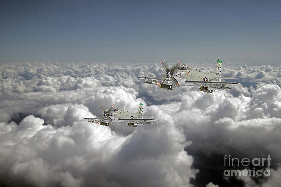 Douglas Skyraider Digital Art by Airpower Art