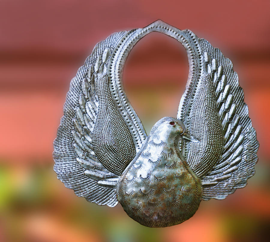 Garden Dove of Peace Sculpture Photograph by Ginger Wakem