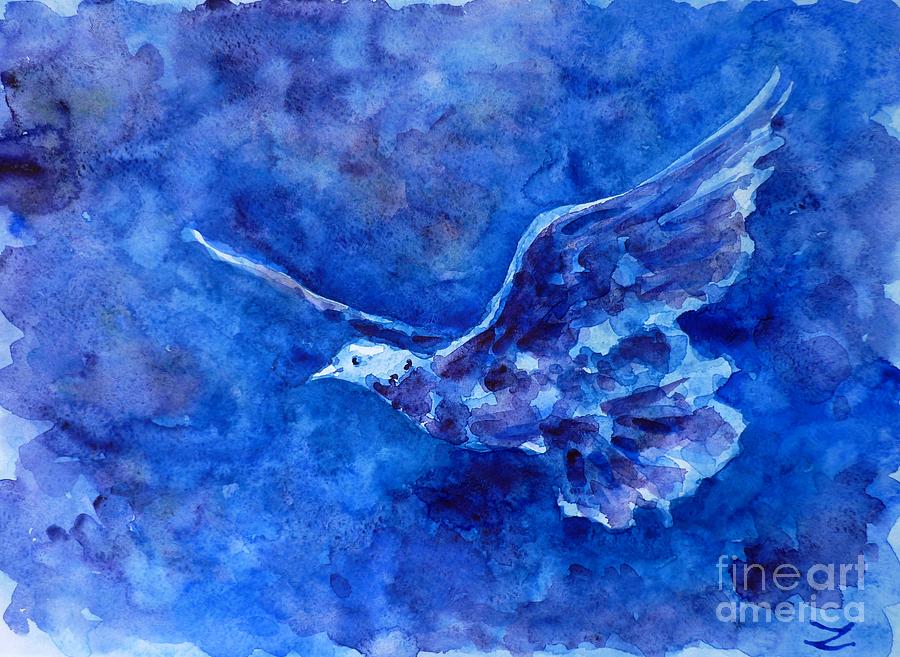 Dove Painting by Zaira Dzhaubaeva
