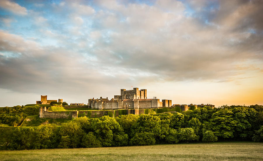 Summer Photograph - Dover castle sunset by Ian Hufton