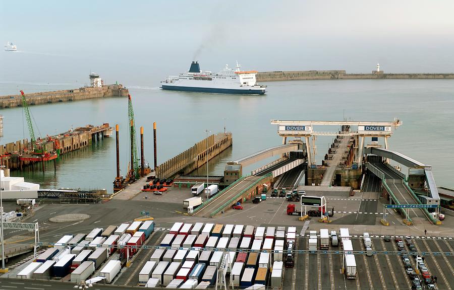 Dover Ferry Port Photograph by Daniel Sambraus/science Photo Library