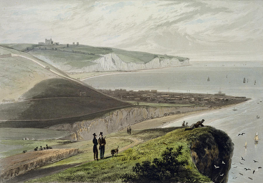 Dover, From Shakespeares Cliff, From A Drawing by William Daniell ...