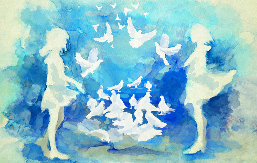 Doves  Painting by Catf