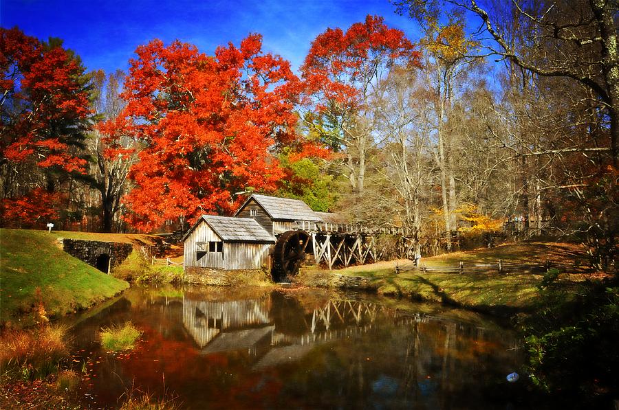 Fall Photograph - Down by the Old Mill Stream  by Lynn Bauer