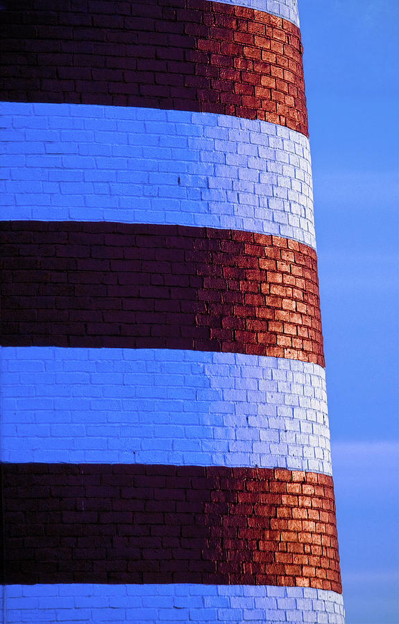 Lighthouse Photograph - Down East Maines Red and White Striped Lighthouse by Marty Saccone